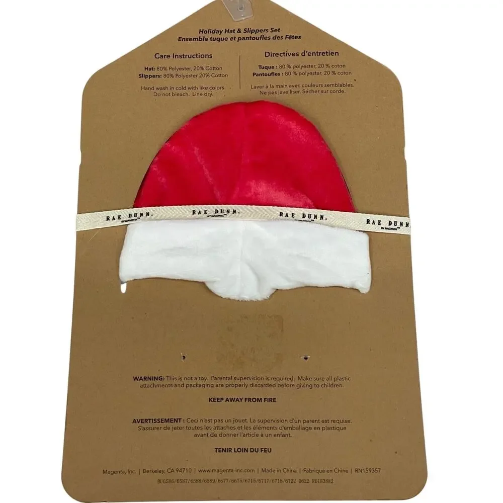 Rae Dunn Baby Holiday Christmas Hat And Slippers